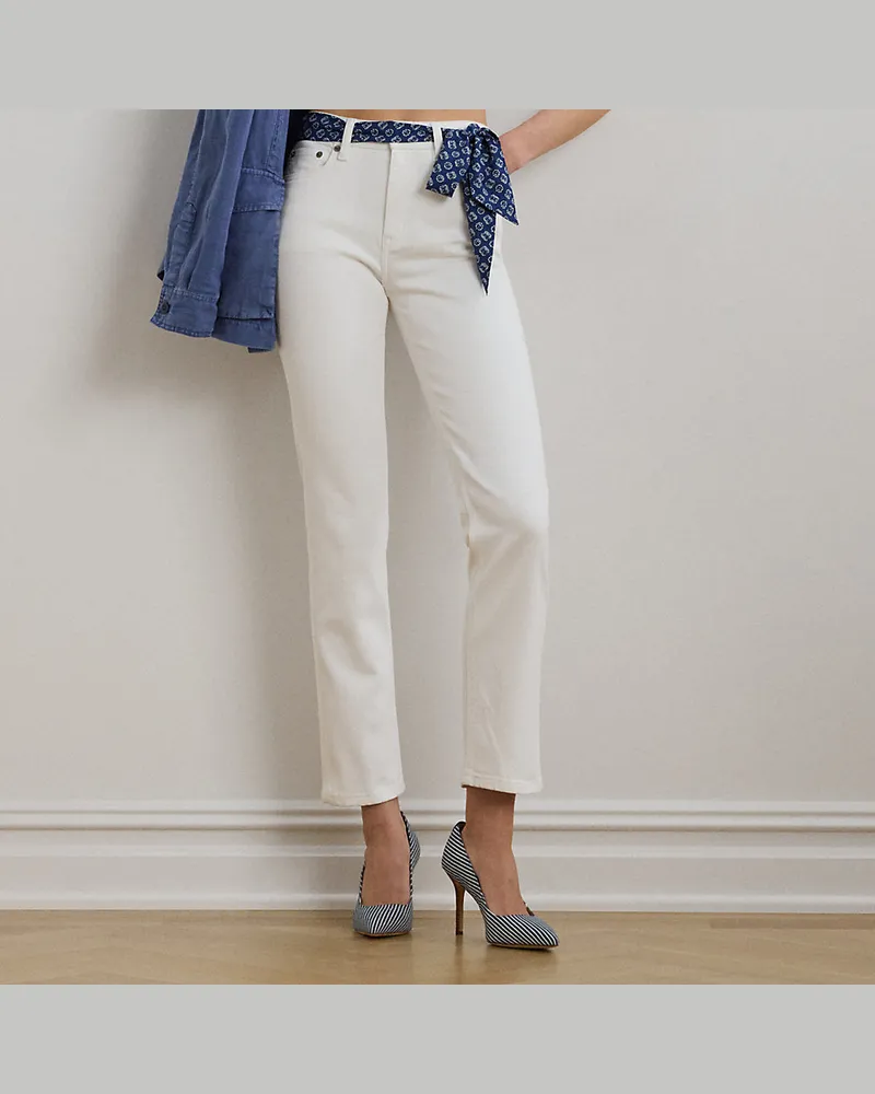 Ralph Lauren Knöchellange Straight-Fit Jeans White