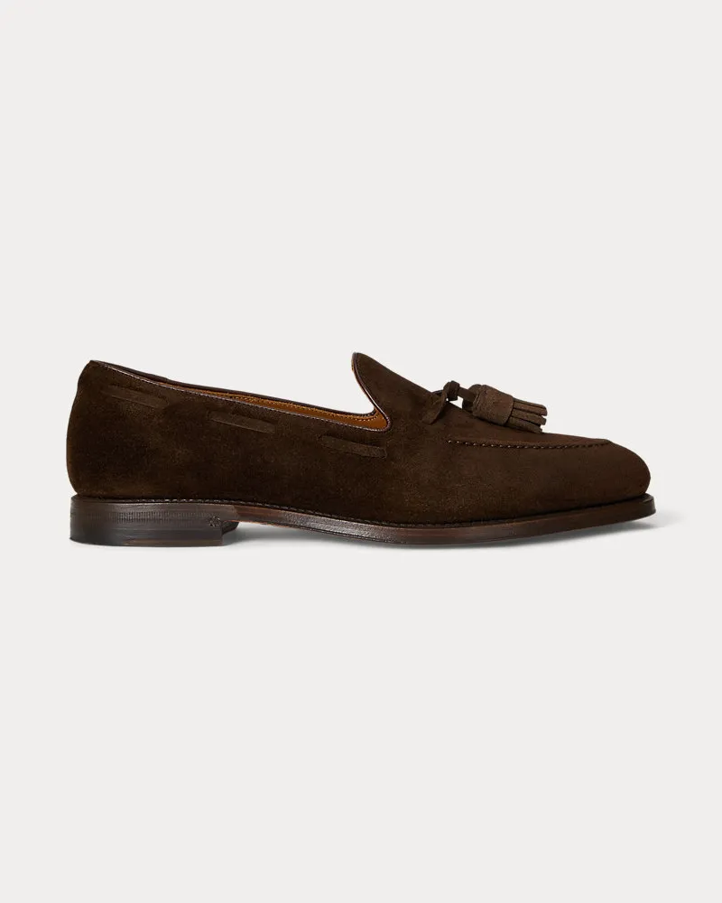 Ralph Lauren Wildleder-Loafer Maestra mit Quasten Brown