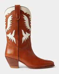 Ralph Lauren Westernstiefel aus Vachetteleder Cream