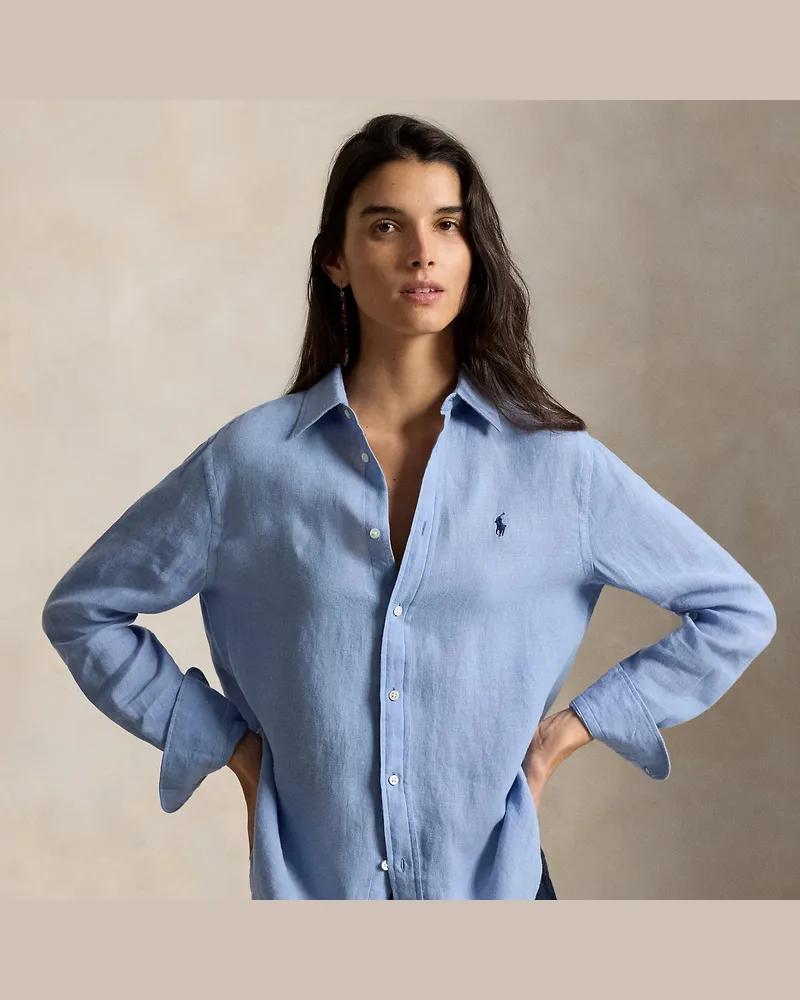 Ralph Lauren Classic-Fit Leinenhemd Blue