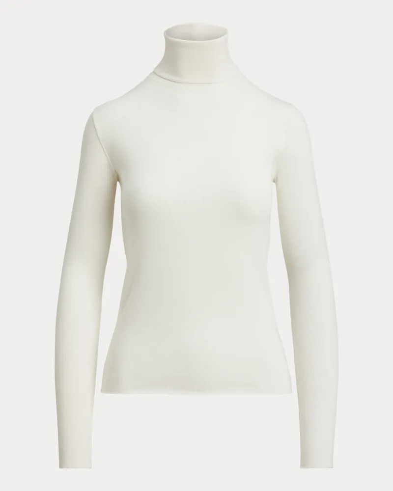 Ralph Lauren Rollkragenpullover aus Stretchmaterial White