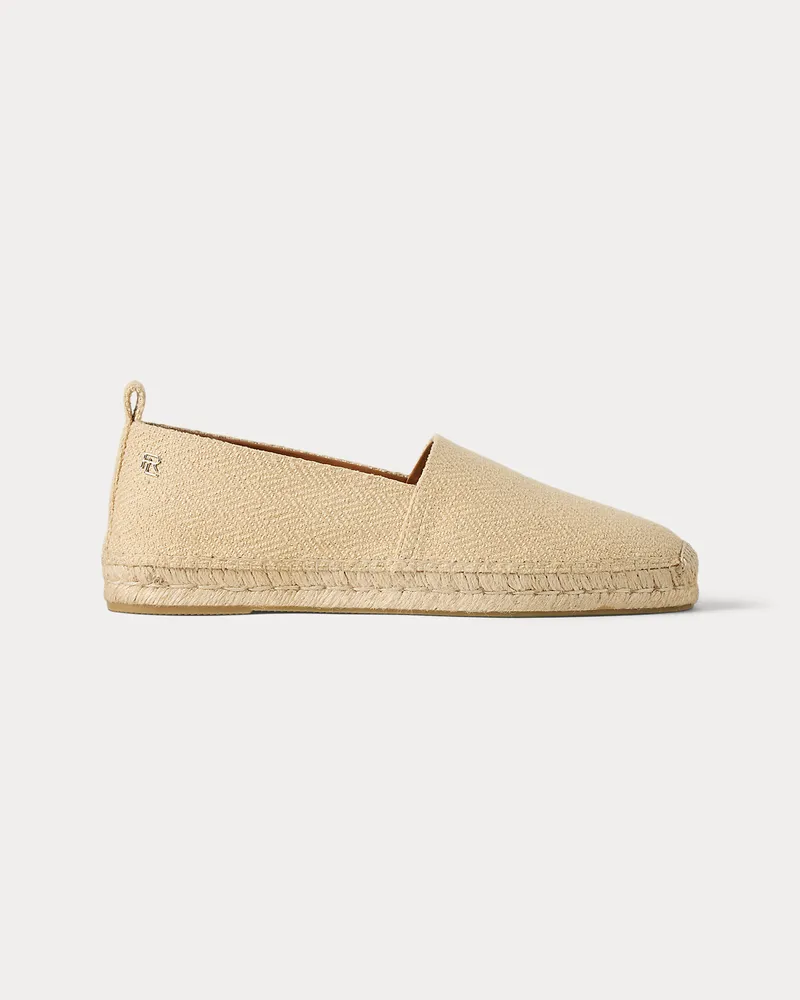 Ralph Lauren Fischgrat-Espadrille Bosworth aus Seide Natural