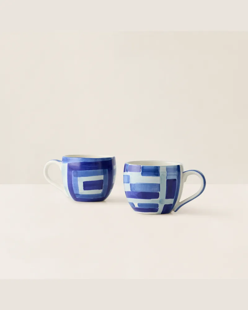 Ralph Lauren Home Tassen-Set RL x Gee’s Bend Blue