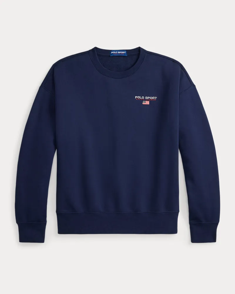 Ralph Lauren Relaxed-Fit Fleece-Sweatshirt Polo Sport Blue