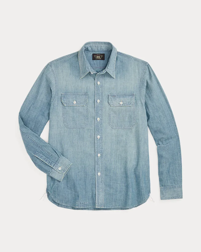 Ralph Lauren Chambray-Arbeitshemd in Indigo Blue