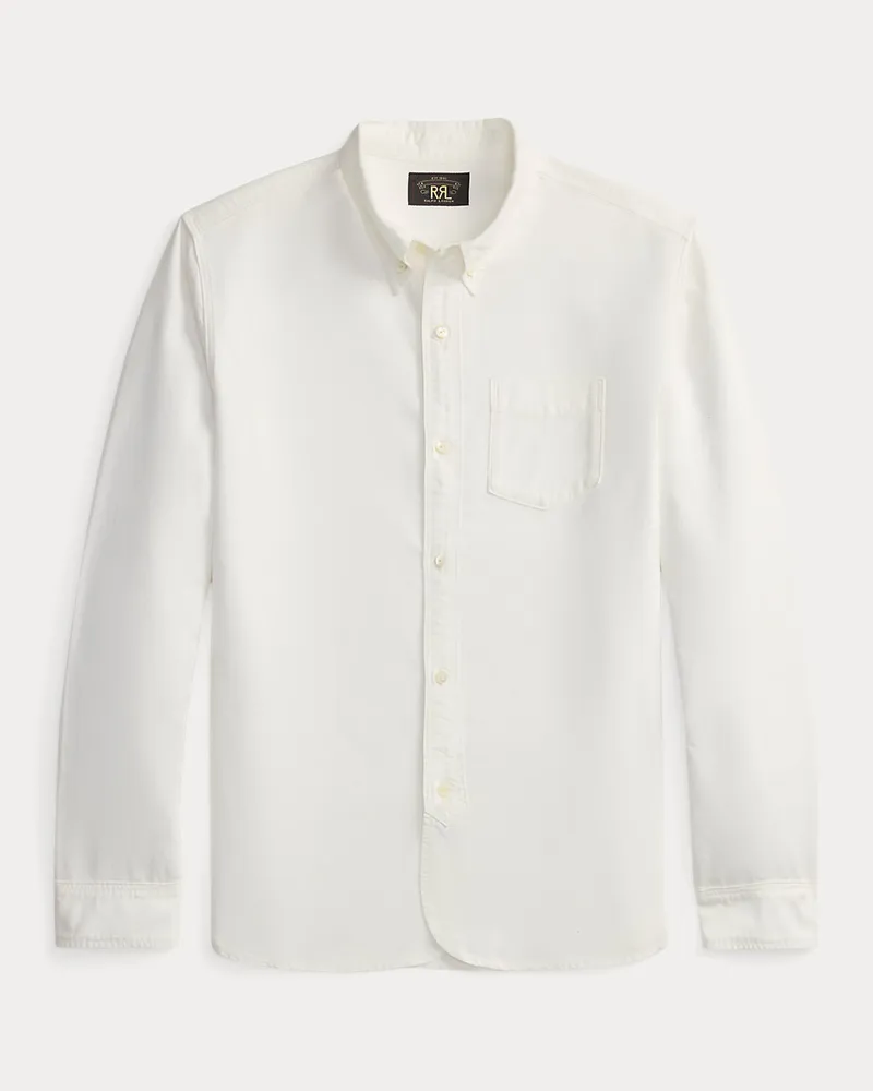 Ralph Lauren Oxford-Arbeitshemd mit Selvedge-Details White