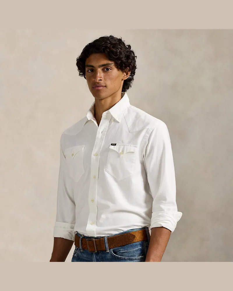 Ralph Lauren Classic-Fit Western-Oxfordhemd White