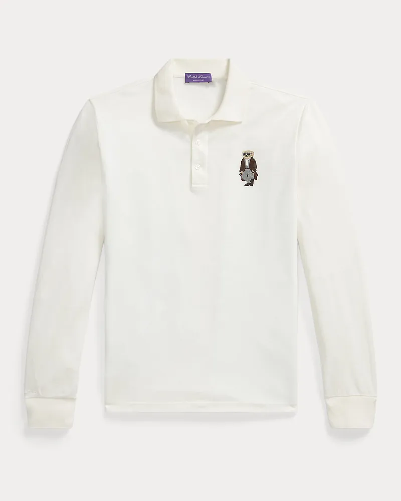 Ralph Lauren Polo Bear Poloshirt mit Kaschmir White