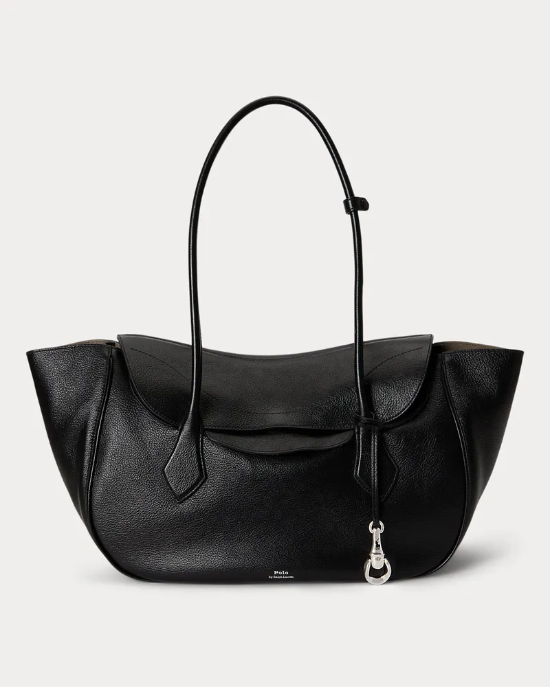 Ralph Lauren Große Schultertasche Polo Blaze Black