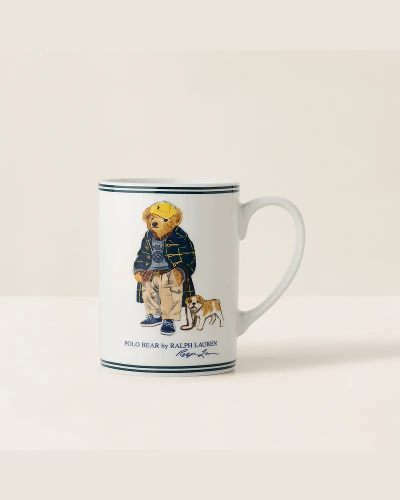 Ralph Lauren Home Becher mit Toggle Coat Polo Bear White