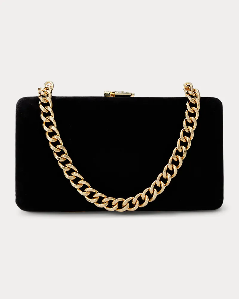 Ralph Lauren Kleine Clutch Franki aus Samt Black