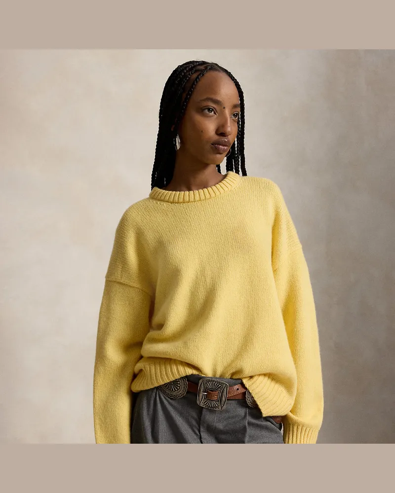 Ralph Lauren Wollpullover mit Rundhalsausschnitt Yellow