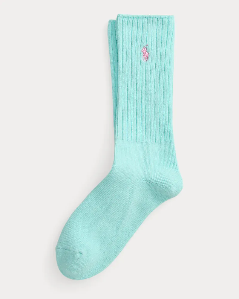 Ralph Lauren Crew-Socken mit charakteristischem Pony Blue