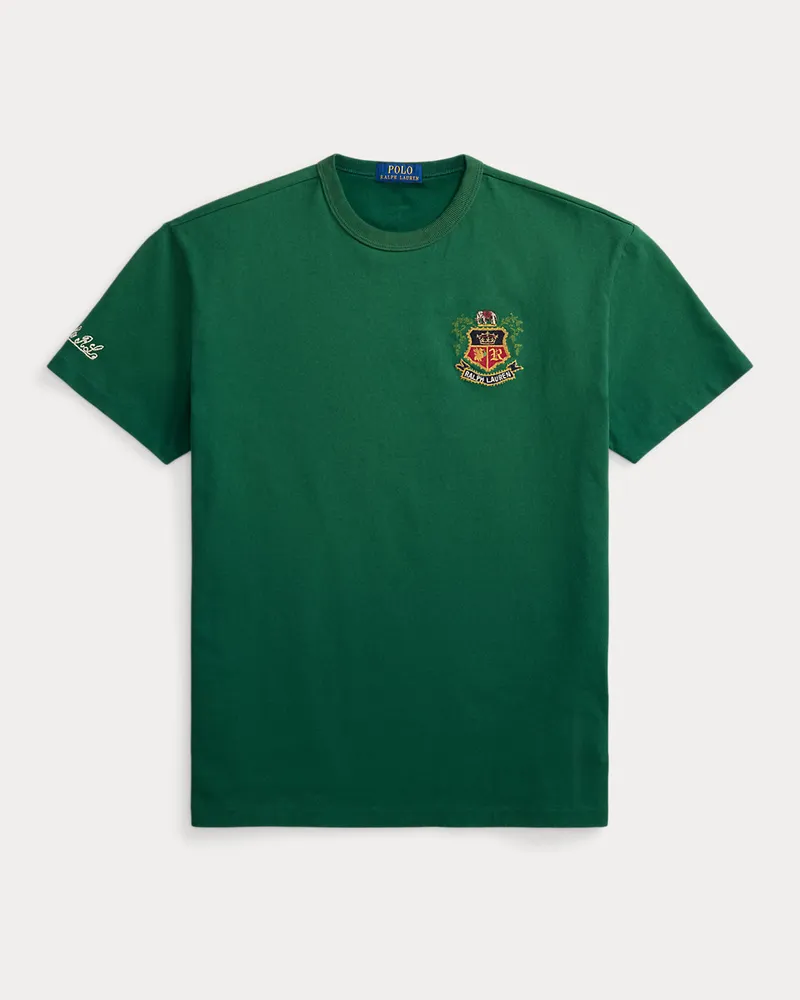 Ralph Lauren Classic-Fit Jersey-T-Shirt mit Stickerei Green