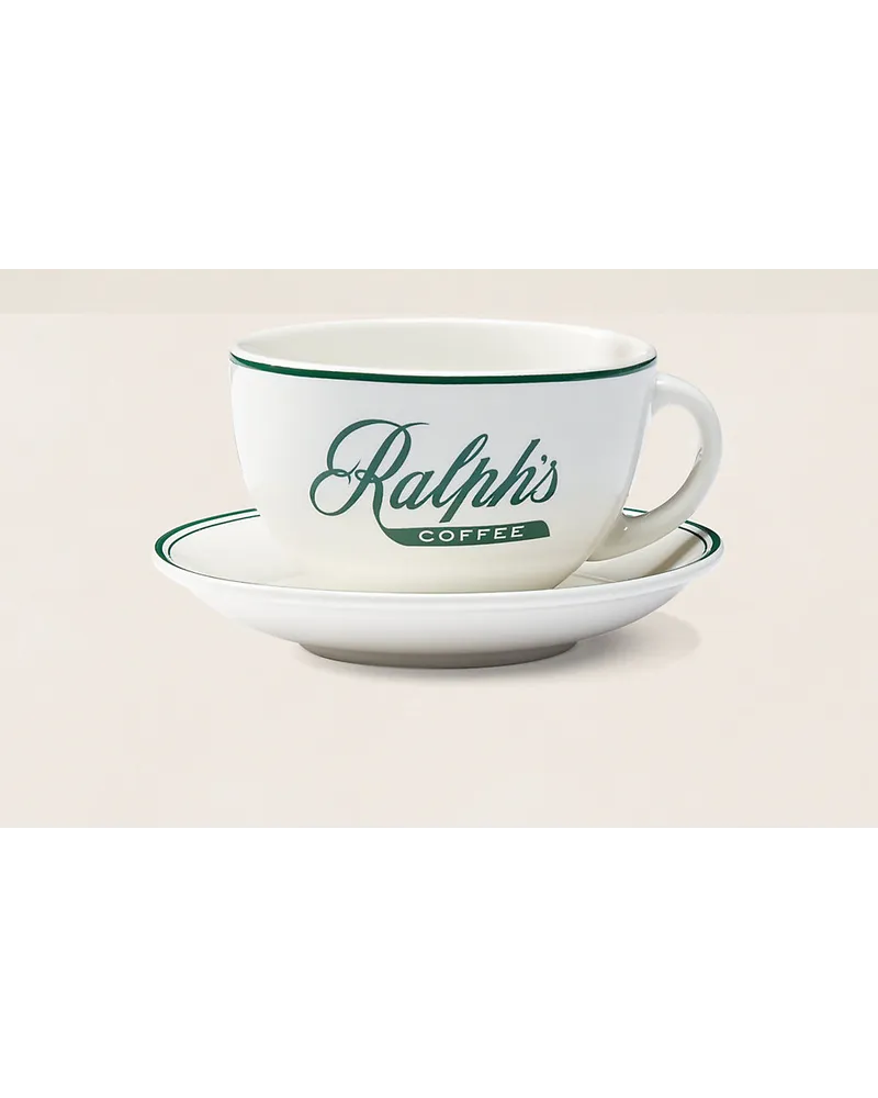 Ralph Lauren Home Tasse und Untertasse 's Coffee Green