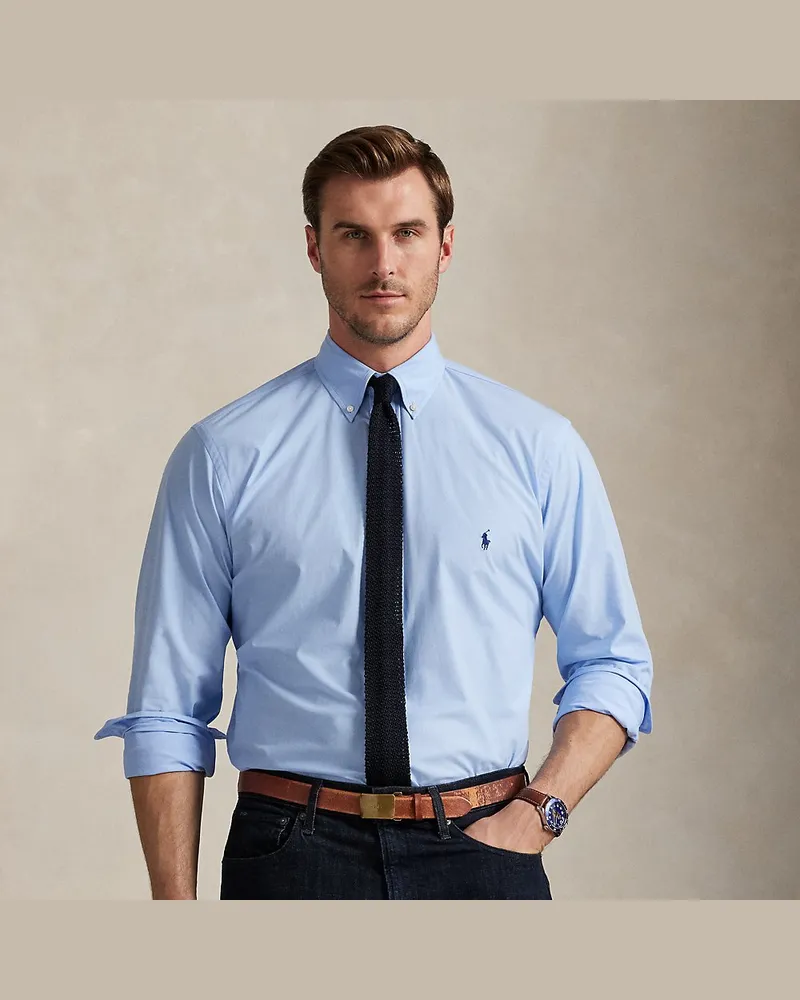 Ralph Lauren Große Größen - Bluse aus Stretchpopeline Blue