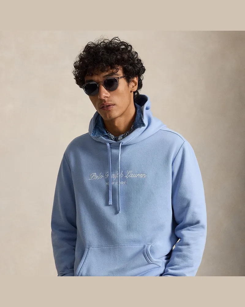 Ralph Lauren Fleece-Kapuzenpullover mit Logo Blue