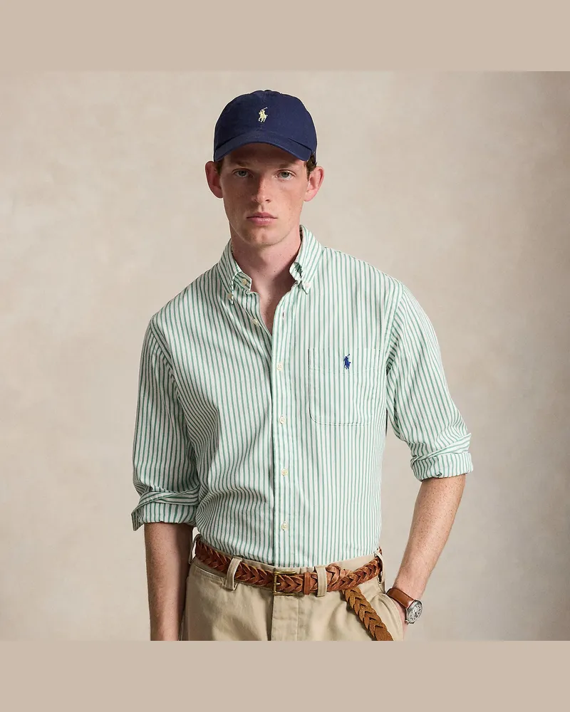 Ralph Lauren Custom-Fit Popelinehemd mit Streifen White
