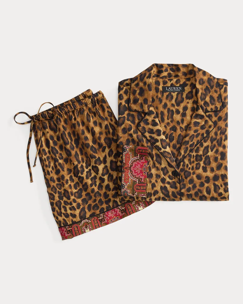 Ralph Lauren Schlafset mit Leoparden-Paisley Brown