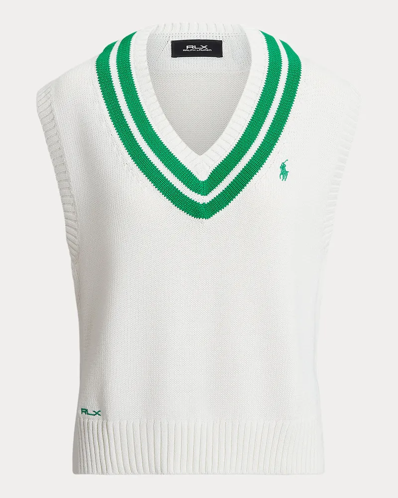 Ralph Lauren Cricket-Pullunder aus Baumwollmischung White