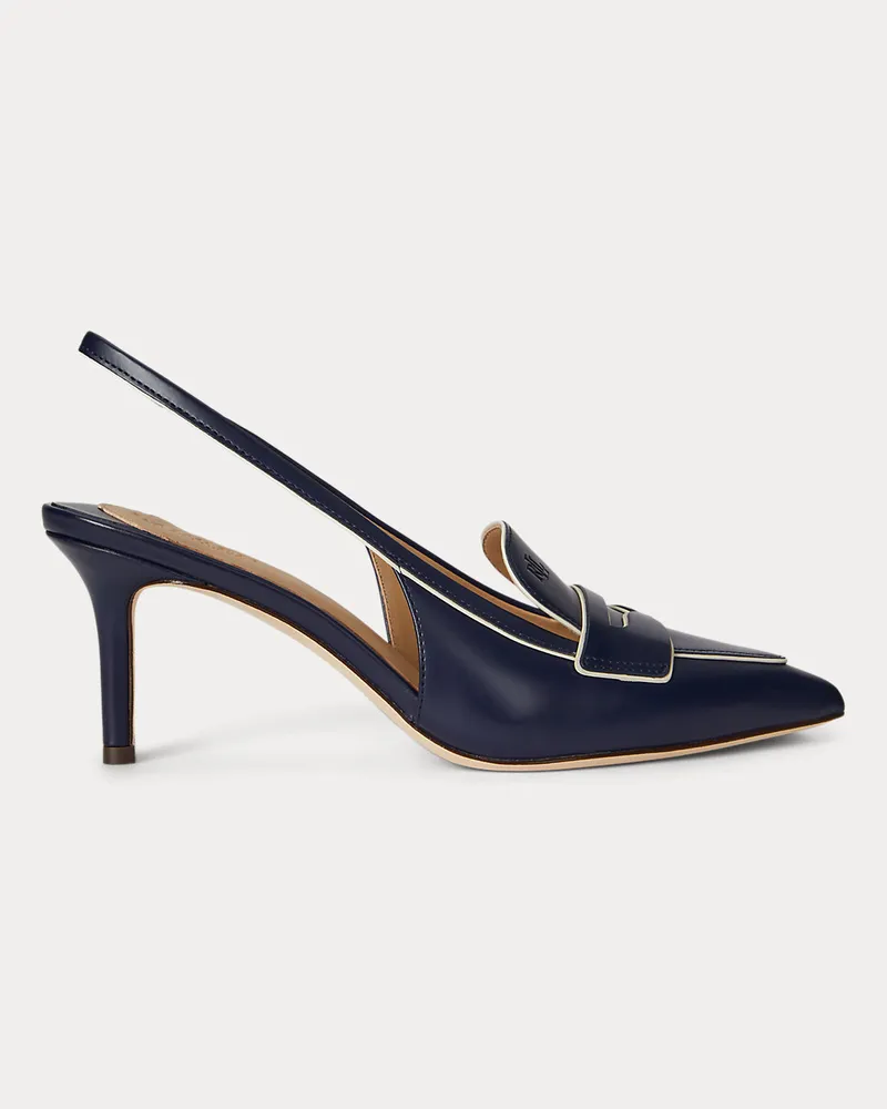 Ralph Lauren Zweifarbige Pumps Khloe im Loafer-Stil Blue
