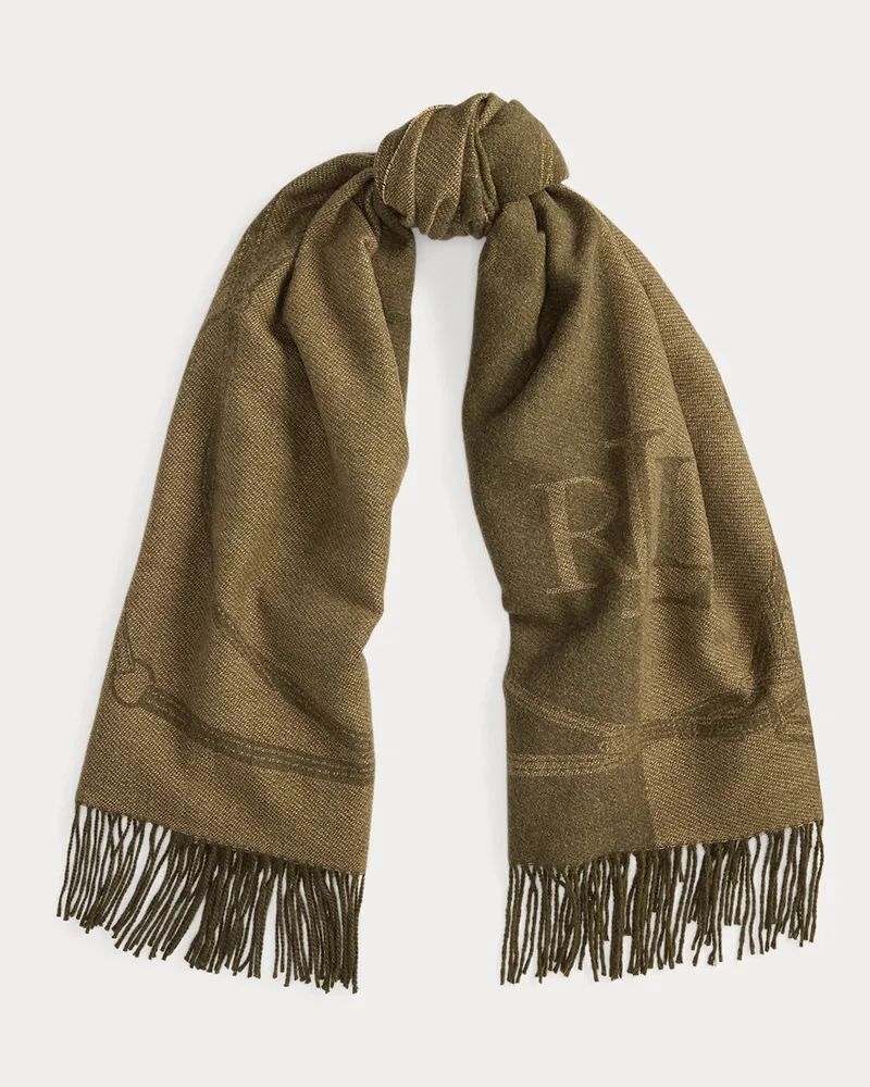 Ralph Lauren Wickelschal mit Gürteldruck und Logo Green