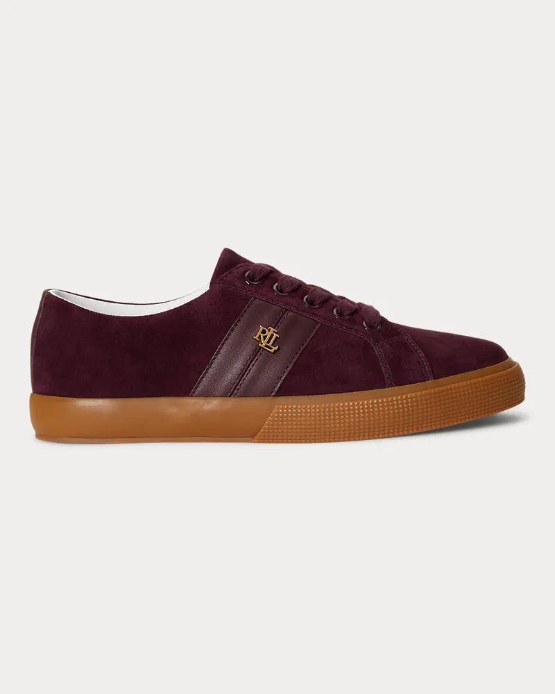 Ralph Lauren Wildleder-Nappaleder-Sneaker Janson II Red