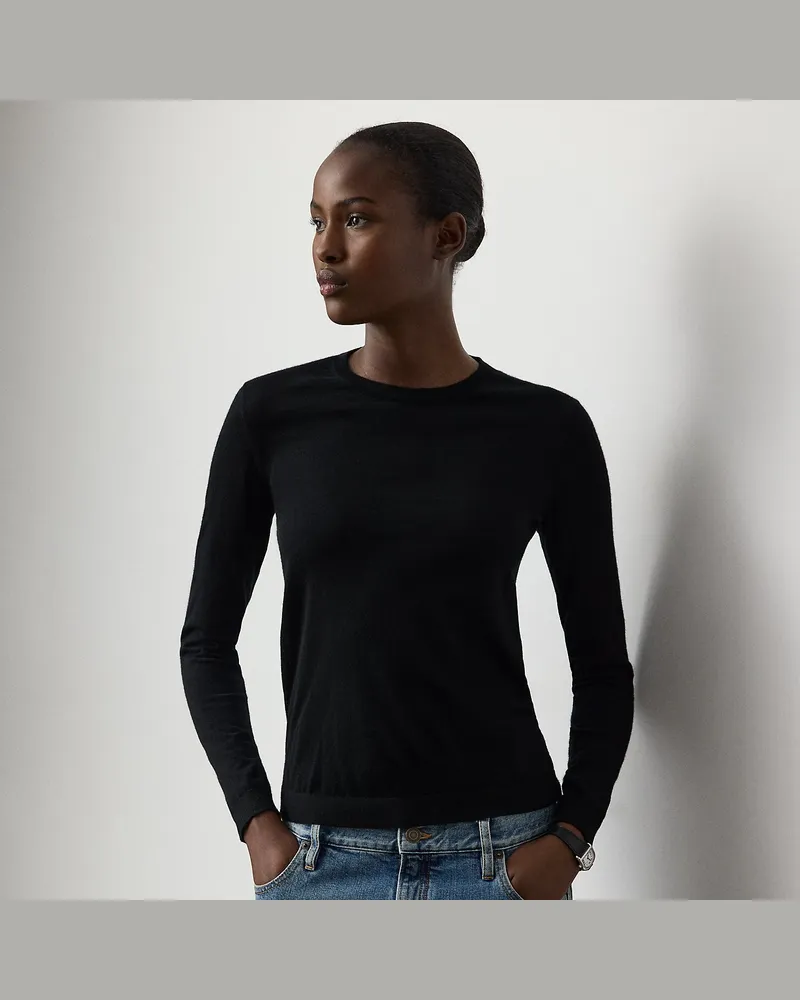 Ralph Lauren Rundhalspullover aus Kaschmir Black