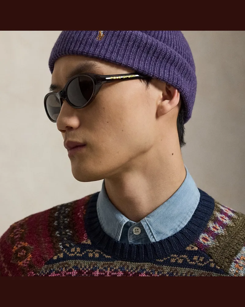 Ralph Lauren Ovale Sonnenbrille Polo Sport Brown