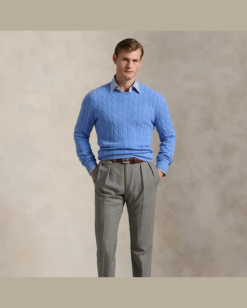 Ralph Lauren Der Kaschmirpullover mit Zopfmuster Blue
