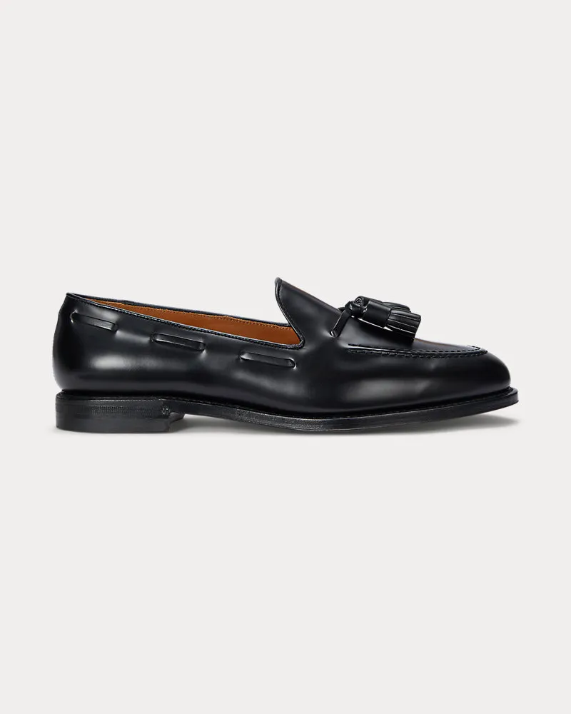 Ralph Lauren Kalbsleder-Loafer Maestra mit Quasten Black