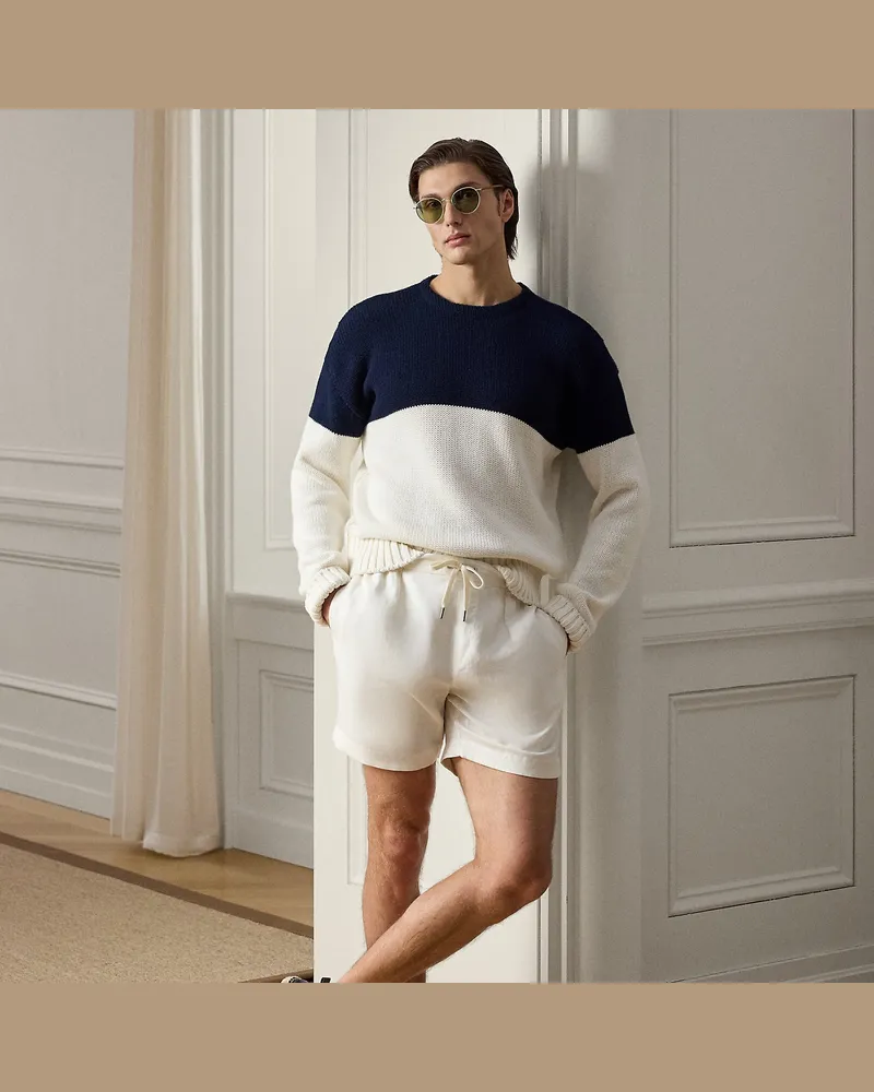 Ralph Lauren Shorts aus Seide und Leinen White