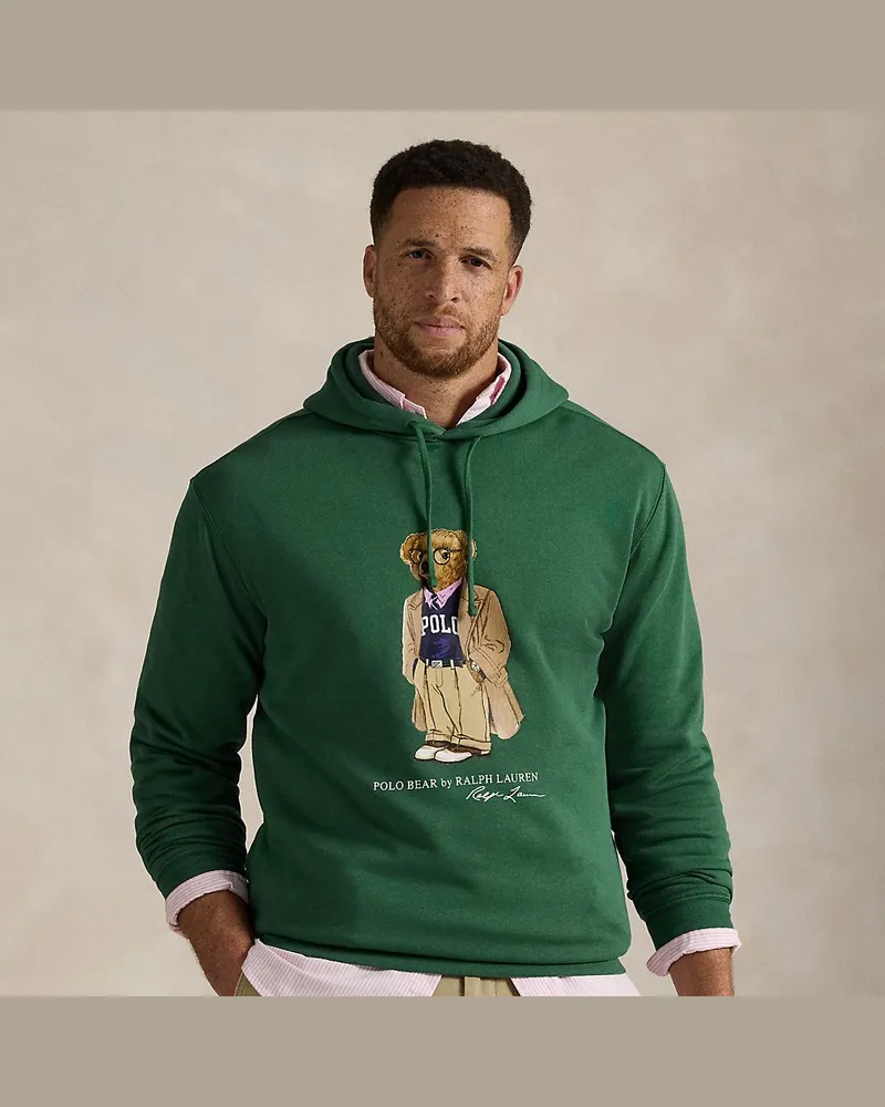 Ralph Lauren Große Größen - Fleece-Kapuzenpullover mit Polo Bear Green