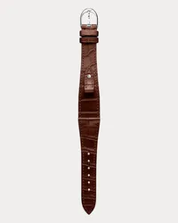 Ralph Lauren Small-Stirrup-Armband, Alligatorleder Brown