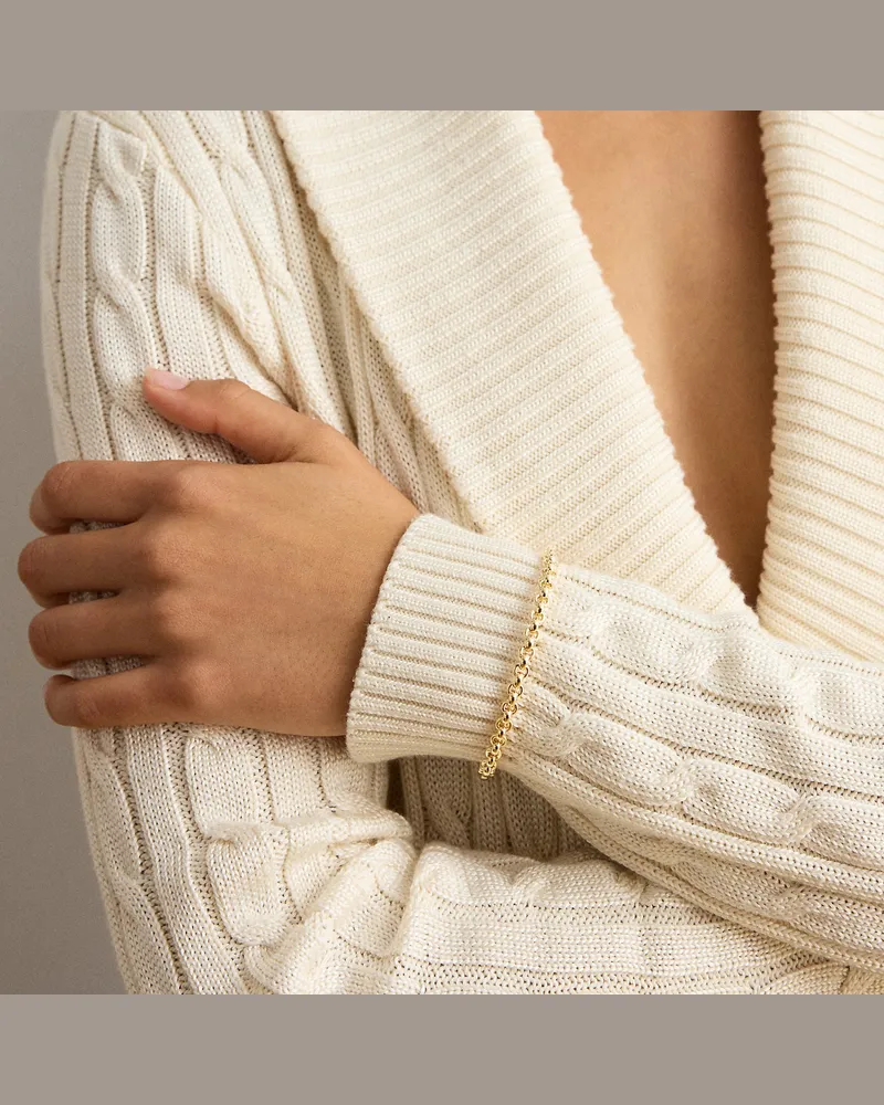 Ralph Lauren Vergoldetes Rolo-Armband mit Scharnier Gold