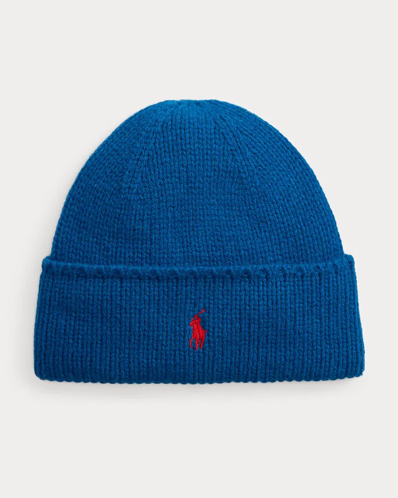 Ralph Lauren Strickmütze aus Wolle Blue