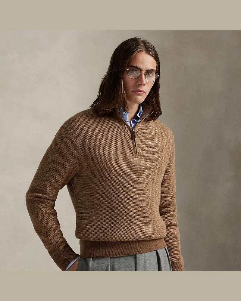 Ralph Lauren Waschbarer Wollpullover Brown