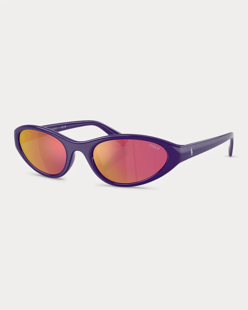 Ralph Lauren Cat-Eye-Sonnenbrille mit Polo Pony Purple