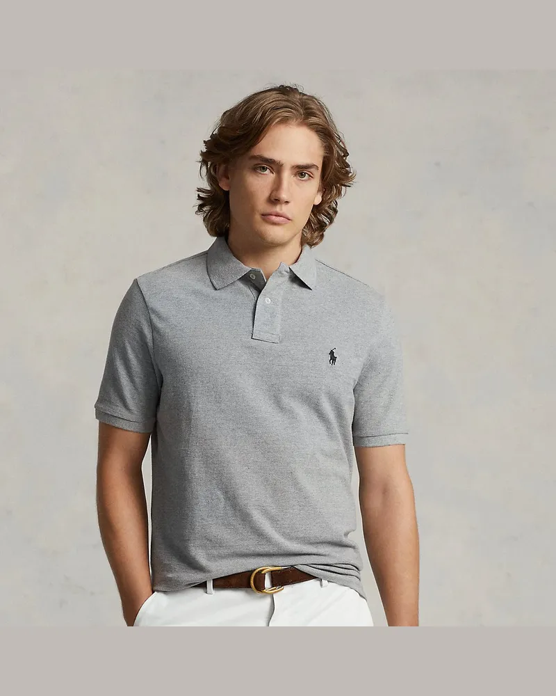 Ralph Lauren Slim-Fit Poloshirt aus Piqué Grey