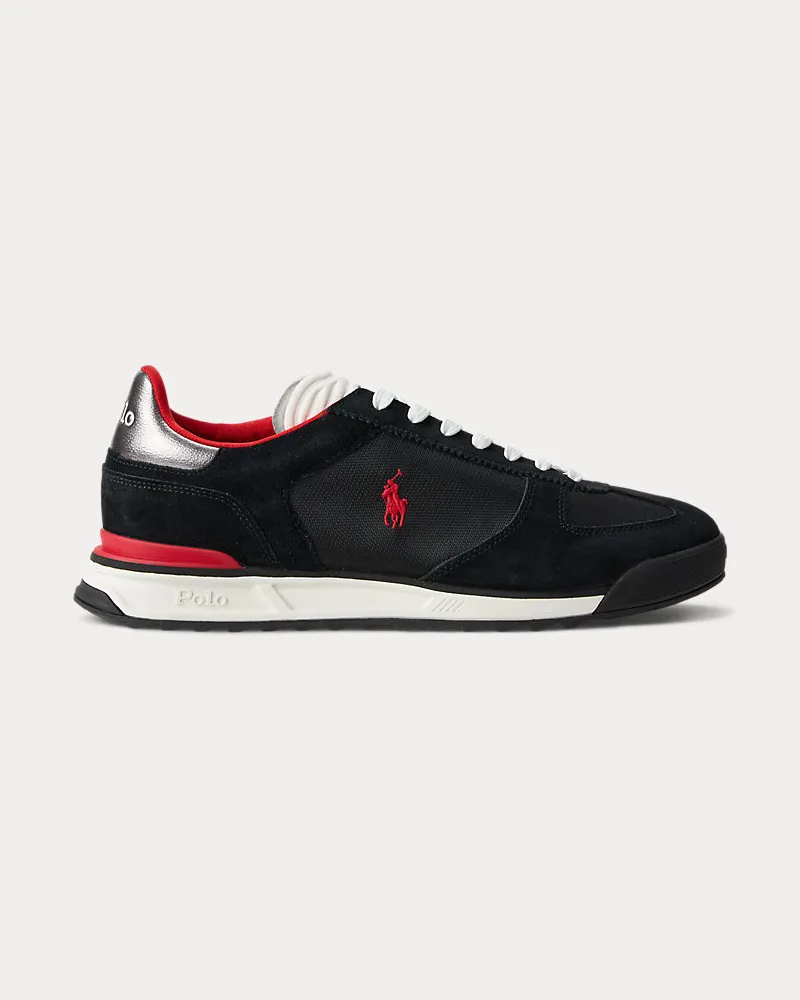 Ralph Lauren Wildleder-Oxford-Sneaker Varick Black