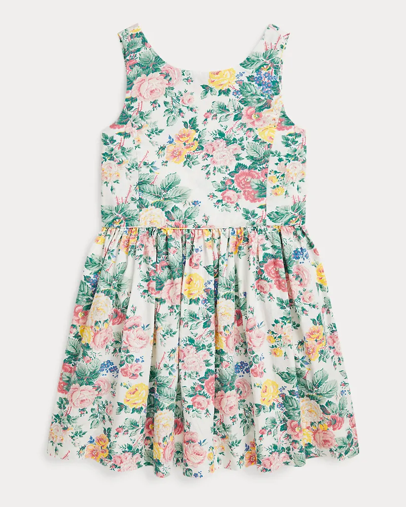 Ralph Lauren Geblümtes Baumwollkleid White