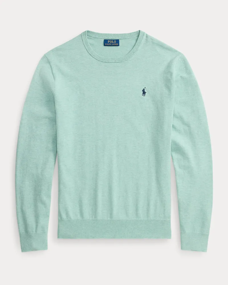 Ralph Lauren Slim-Fit Pullover aus Baumwolle Green