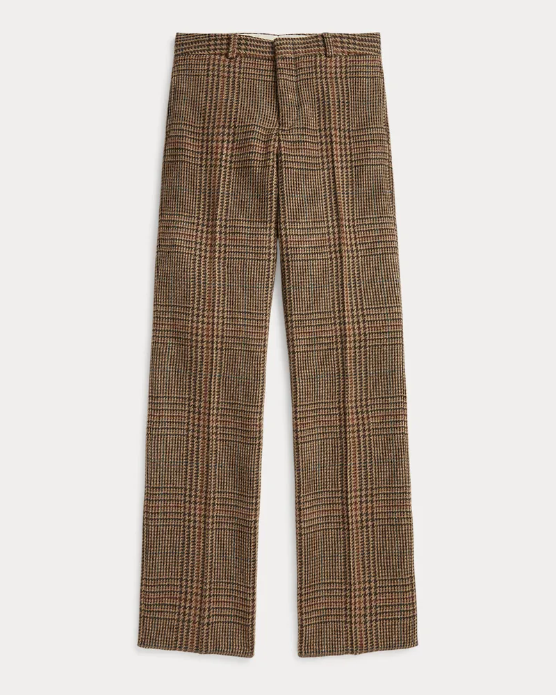 Ralph Lauren Hose aus Wolltweed mit Glencheck-Muster Brown
