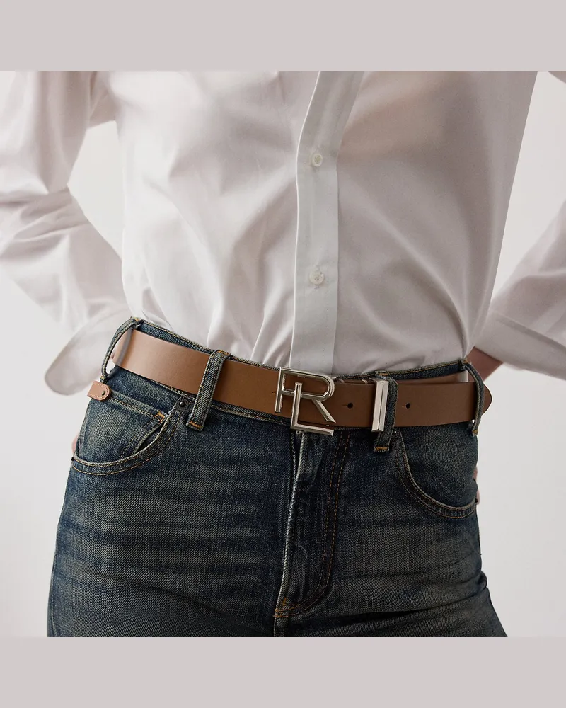 Ralph Lauren Gürtel RL aus Boxleder Gold