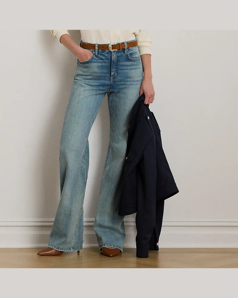 Ralph Lauren Straight-Fit Jeans mit weitem Bein Blue