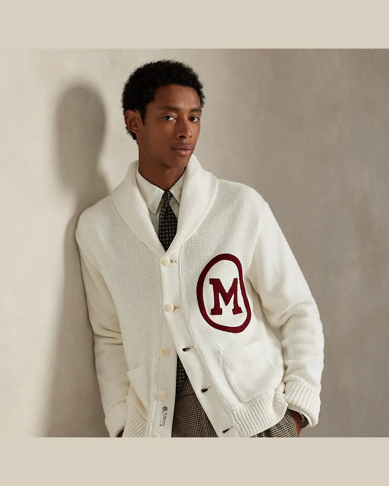 Ralph Lauren Die Strickjacke Morehouse College Cream