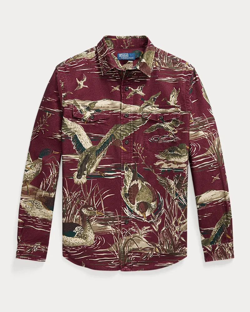 Ralph Lauren Classic-Fit Atlashemd mit Entenmuster Multi