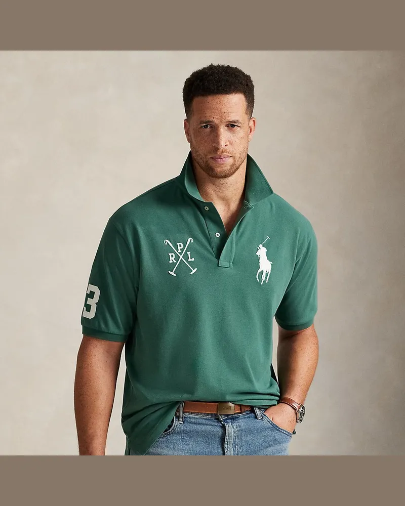 Ralph Lauren Große Größen - Polo aus Baumwollpiqué mit Big Pony Green