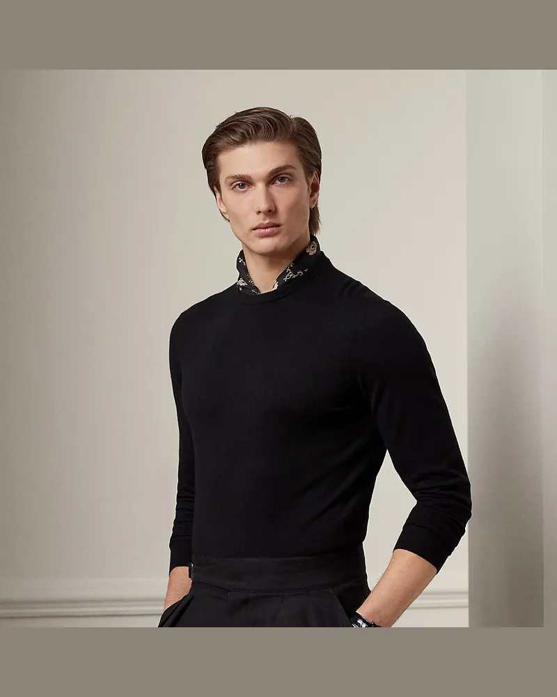 Ralph Lauren Rundhalspullover aus Kaschmir Black
