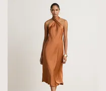 Neckholder-Cocktailkleid aus Charmeuse